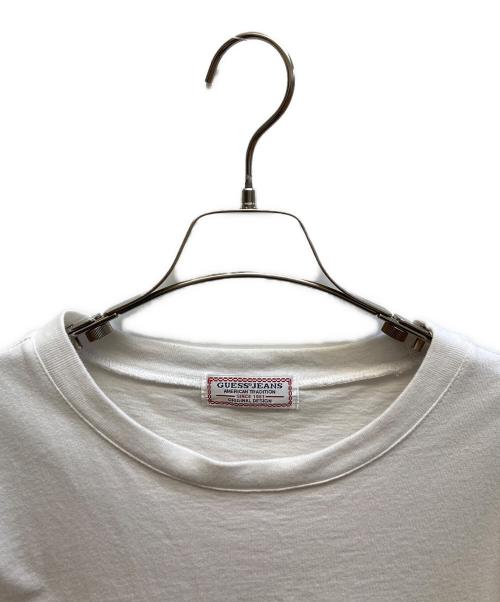 GUESS（ゲス）GUESS (ゲス) WIND AND SEA (ウィンダンシー) コラボロゴTシャツ ホワイト サイズ:Lの古着・服飾アイテム