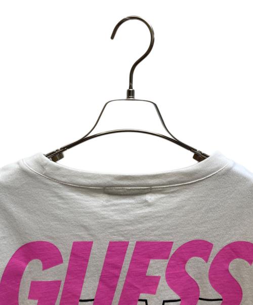GUESS（ゲス）GUESS (ゲス) WIND AND SEA (ウィンダンシー) コラボロゴTシャツ ホワイト サイズ:Lの古着・服飾アイテム