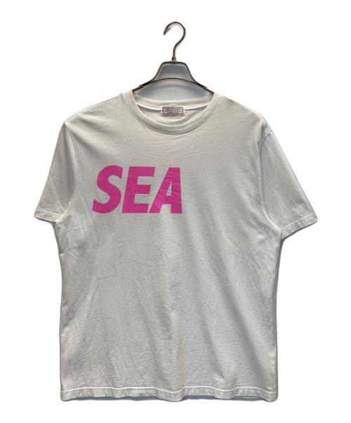 GUESS（ゲス）GUESS (ゲス) WIND AND SEA (ウィンダンシー) ロゴTシャツ ホワイト サイズ:Lの古着・服飾アイテム