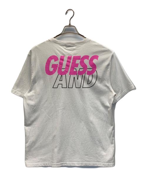 GUESS（ゲス）GUESS (ゲス) WIND AND SEA (ウィンダンシー) ロゴTシャツ ホワイト サイズ:Lの古着・服飾アイテム