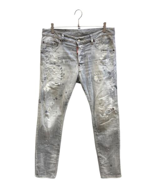 DSQUARED2（ディースクエアード）DSQUARED2 (ディースクエアード) Wash Skater Jeans グレー サイズ:50の古着・服飾アイテム