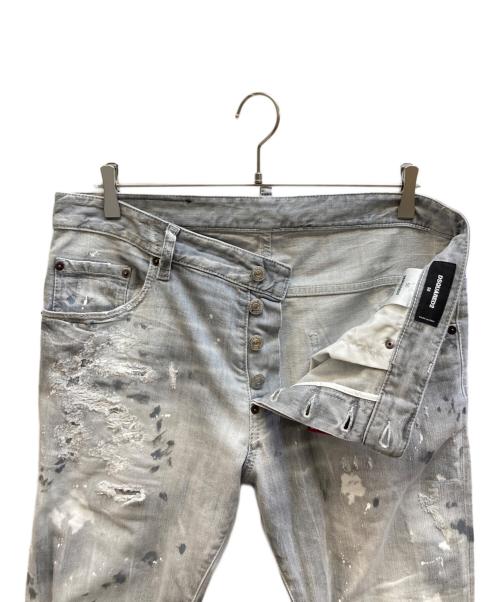 DSQUARED2（ディースクエアード）DSQUARED2 (ディースクエアード) Wash Skater Jeans グレー サイズ:50の古着・服飾アイテム