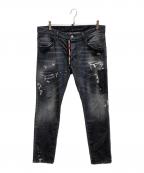 DSQUARED2ディースクエアード）の古着「BLACK PIONER WASH SKATER JEANS」｜ブラック