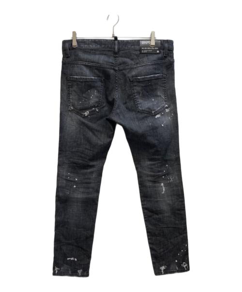DSQUARED2（ディースクエアード）DSQUARED2 (ディースクエアード) BLACK PIONER WASH SKATER JEANS ブラック サイズ:50の古着・服飾アイテム