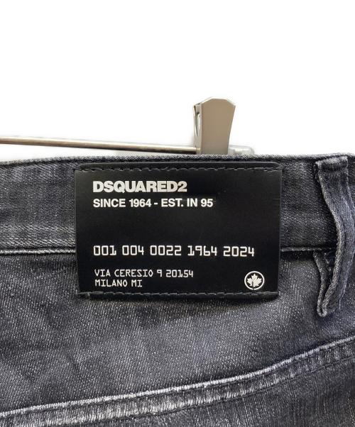 DSQUARED2（ディースクエアード）DSQUARED2 (ディースクエアード) BLACK PIONER WASH SKATER JEANS ブラック サイズ:50の古着・服飾アイテム