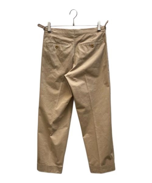 BEAMS F（ビームスエフ）BEAMS F (ビームスエフ) BERNARD ZINS (ベルナール ザンス) 別注ワイド2プリーツサイドアジャスタースラックス ベージュ サイズ:-の古着・服飾アイテム