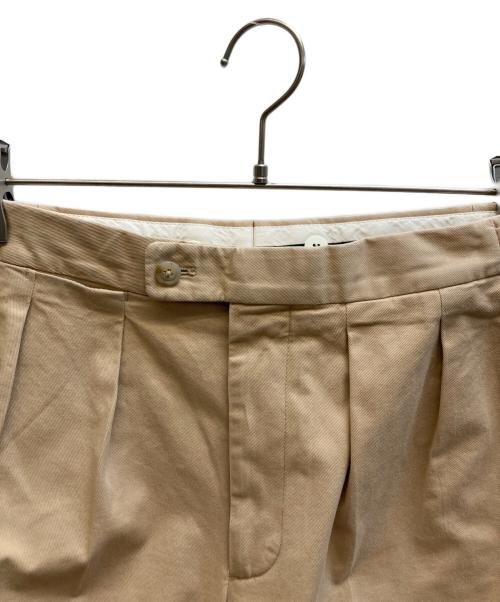 BEAMS F（ビームスエフ）BEAMS F (ビームスエフ) BERNARD ZINS (ベルナール ザンス) 別注ワイド2プリーツサイドアジャスタースラックス ベージュ サイズ:-の古着・服飾アイテム