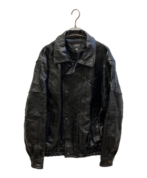 pierucci（ピエルッチ）pierucci (ピエルッチ) シープレザージャケット ブラック サイズ:Mの古着・服飾アイテム