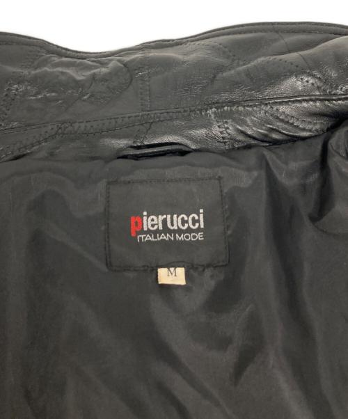 pierucci（ピエルッチ）pierucci (ピエルッチ) シープレザージャケット ブラック サイズ:Mの古着・服飾アイテム