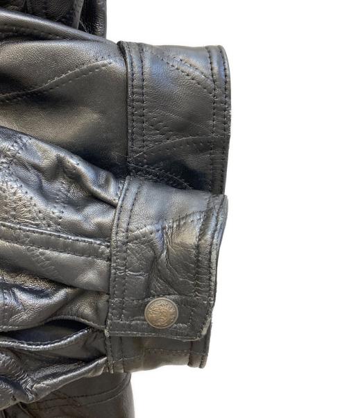 pierucci（ピエルッチ）pierucci (ピエルッチ) シープレザージャケット ブラック サイズ:Mの古着・服飾アイテム