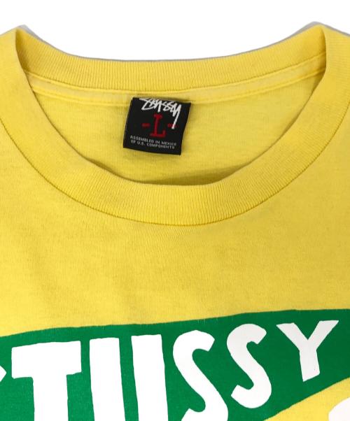 stussy（ステューシー）stussy (ステューシー) プリントTシャツ イエロー サイズ:Lの古着・服飾アイテム