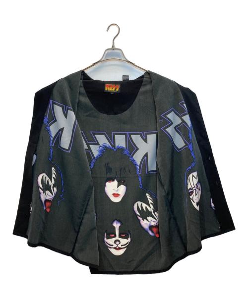 KISS（キッス）KISS (キス) オープンカラーシャツ ブラック サイズ:Lの古着・服飾アイテム
