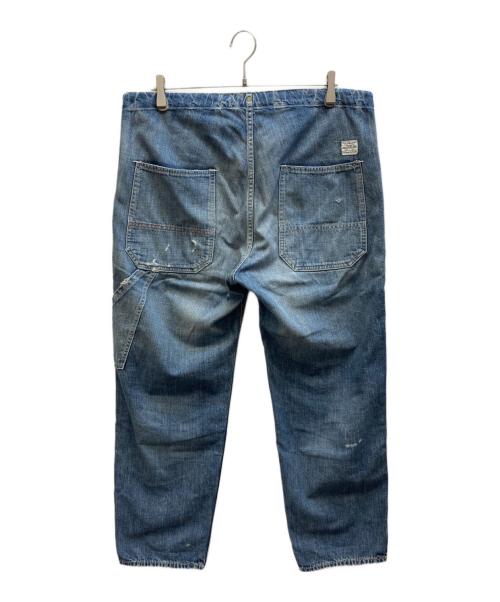 anachronorm（アナクロノーム）anachronorm (アナクロノーム) Damaged Denim W-Knee Easy Pants インディゴ サイズ:00の古着・服飾アイテム