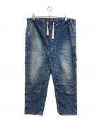 anachronormアナクロノーム）の古着「ダブルニーイージーパンツ」｜インディゴ