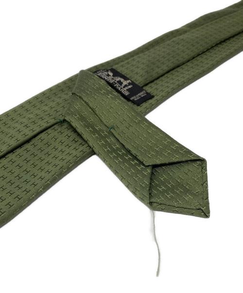 HERMES（エルメス）HERMES (エルメス) 総柄シルクネクタイ グリーン サイズ:-の古着・服飾アイテム