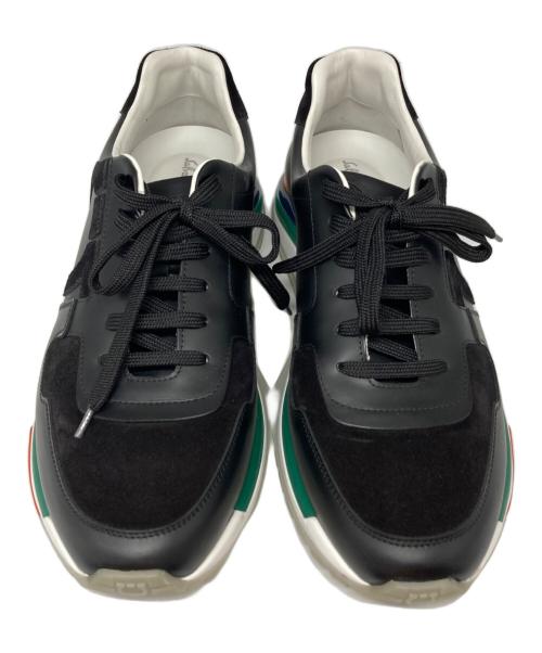 Salvatore Ferragamo（サルヴァトーレ フェラガモ）Salvatore Ferragamo (サルヴァトーレ フェラガモ) レザースニーカー ブラック サイズ:8 1/2Ⅿの古着・服飾アイテム