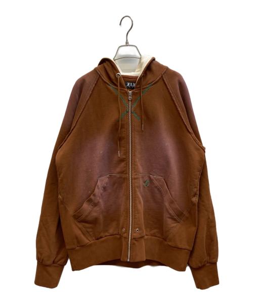 FAF（エフエーエフ）FAF (エフエイエフ) エイジドジップアップフーディ ブラウン サイズ:3 未使用品の古着・服飾アイテム