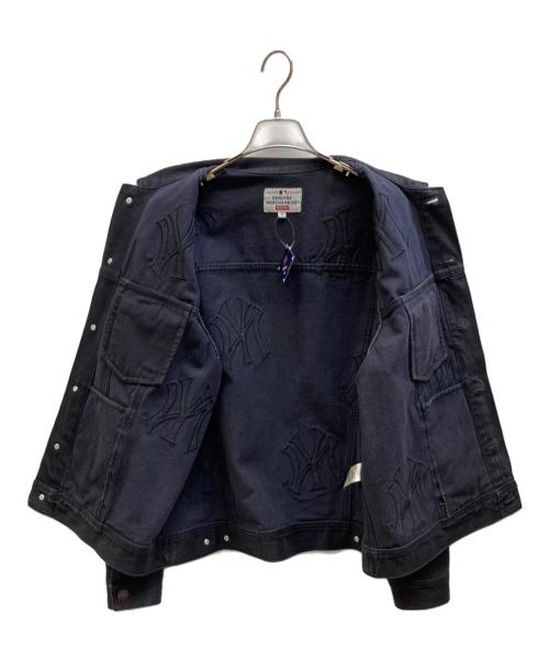 SUPREME（シュプリーム）Supreme (シュプリーム) NEW YORK YANKEES (ニューヨークヤンキース) デニムトラッカージャケット ブラック サイズ:Ｍの古着・服飾アイテム