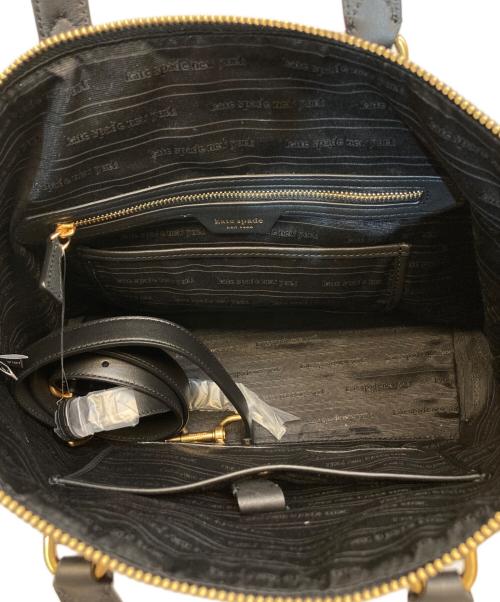 Kate Spade（ケイトスペード）Kate Spade (ケイトスペード) フラワージャガードトートバッグ ブラック×ピンクの古着・服飾アイテム