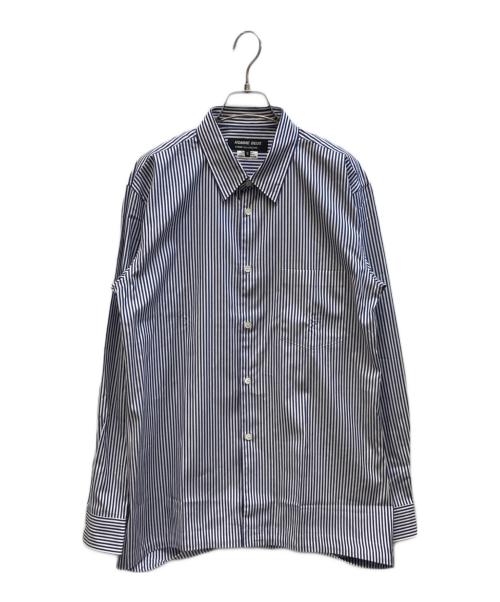COMME des GARCONS HOMME DEUX（コムデギャルソン オム ドゥ）COMME des GARCONS HOMME DEUX (コムデギャルソン オム ドゥ) ストライプシャツ ブルー サイズ:Mの古着・服飾アイテム