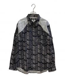COMME des GARCONS HOMME DEUX（コムデギャルソン オム ドゥ）の古着「総柄シャツ」｜ブラック