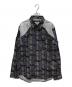 COMME des GARCONS HOMME DEUX（コムデギャルソン オム ドゥ）の古着「総柄シャツ」｜ブラック
