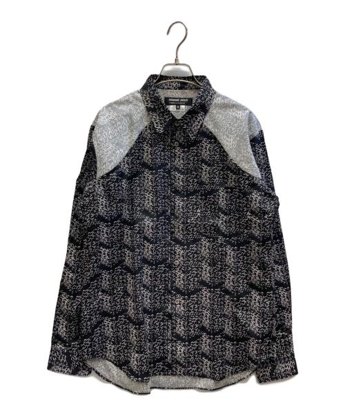 COMME des GARCONS HOMME DEUX（コムデギャルソン オム ドゥ）COMME des GARCONS HOMME DEUX (コムデギャルソン オム ドゥ) 総柄シャツ ブラック サイズ:Mの古着・服飾アイテム