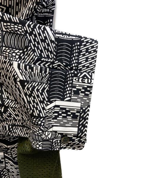 COMME des GARCONS HOMME DEUX（コムデギャルソン オム ドゥ）COMME des GARCONS HOMME DEUX (コムデギャルソン オム ドゥ) メッシュ切替総柄シャツ ブラック サイズ:Mの古着・服飾アイテム