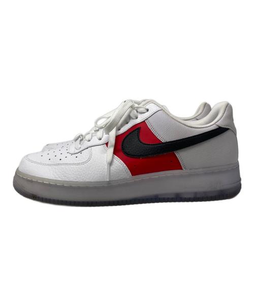 NIKE（ナイキ）NIKE (ナイキ) エアフォース1'07 LV8 EMB ホワイト/ブラック-バーストグレー-ユニバーシティレッド ホワイト×レッド サイズ:US9.5の古着・服飾アイテム