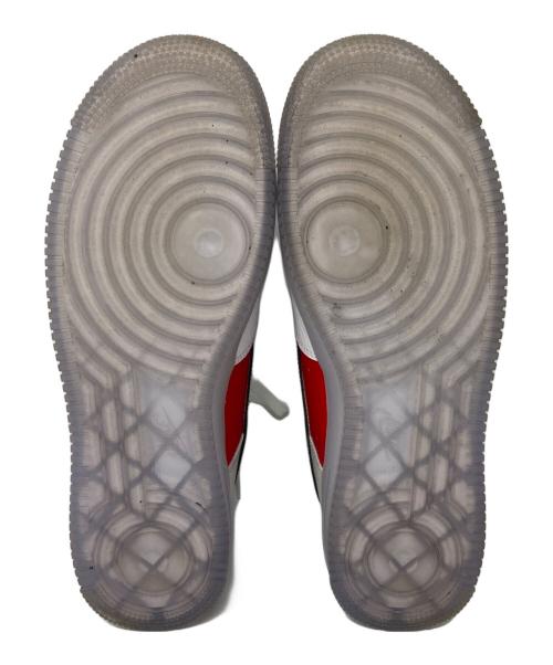 NIKE（ナイキ）NIKE (ナイキ) エアフォース1'07 LV8 EMB ホワイト/ブラック-バーストグレー-ユニバーシティレッド ホワイト×レッド サイズ:US9.5の古着・服飾アイテム