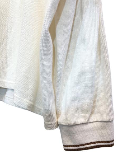 FRED PERRY（フレッドペリー）FRED PERRY (フレッドペリー) 鹿の子長袖カットソー ホワイト サイズ:Lの古着・服飾アイテム