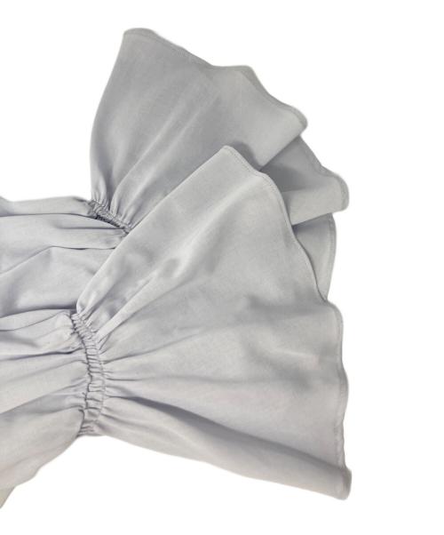 anuans（アニュアンス）anuans (アニュアンス) ギャザーテントフレアブラウス ブルー サイズ:Fの古着・服飾アイテム