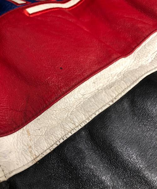 NFL（エヌエフエル）NFL (エヌエフエル) レザースタジャン ネイビー サイズ:XXLの古着・服飾アイテム