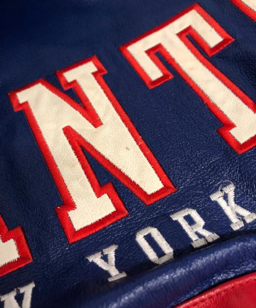 NFL（エヌエフエル）NFL (エヌエフエル) レザースタジャン ネイビー サイズ:XXLの古着・服飾アイテム