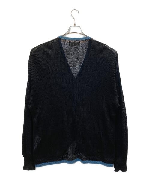 COMME des GARCONS HOMME（コムデギャルソン オム）COMME des GARCONS HOMME (コムデギャルソン オム) リネンカーディガン ブラック サイズ:-の古着・服飾アイテム