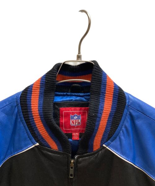 NFL（エヌエフエル）NFL (エヌエフエル) レザースタジャン ネイビー サイズ:XLの古着・服飾アイテム