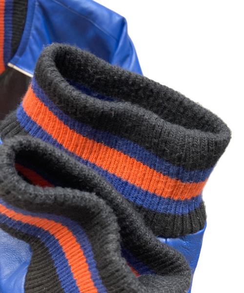 NFL（エヌエフエル）NFL (エヌエフエル) レザースタジャン ネイビー サイズ:XLの古着・服飾アイテム