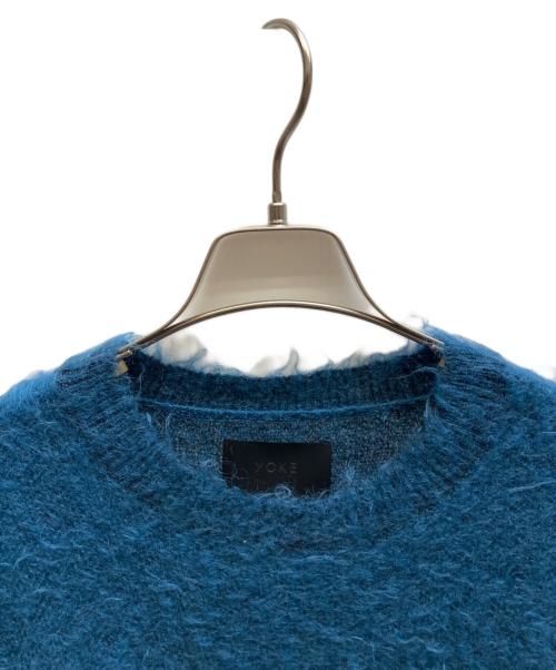 YOKE（ヨーク）YOKE (ヨーク) BRUSHED MOHAIR SWEATER ブルー サイズ:3の古着・服飾アイテム