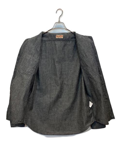 SUGAR CANE（シュガーケーン）SUGAR CANE (シュガーケーン) BLACK CHAMBRAY WORK SHIRT グレー サイズ:16-16　1/2の古着・服飾アイテム