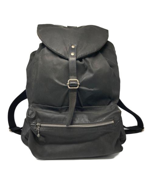 ADDICT CLOTHES（アディクト クローズ）ADDICT CLOTHES (アディクト クローズ) vasco (バスコ) レザーアーミーバックパック ブラックの古着・服飾アイテム