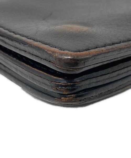 RUDE GALLERY BLACK REBEL（ルードギャラリー ブラックレーベル）RUDE GALLERY BLACK REBEL (ルードギャラリー ブラックレーベル) レザー2つ折り財布 ブラックの古着・服飾アイテム