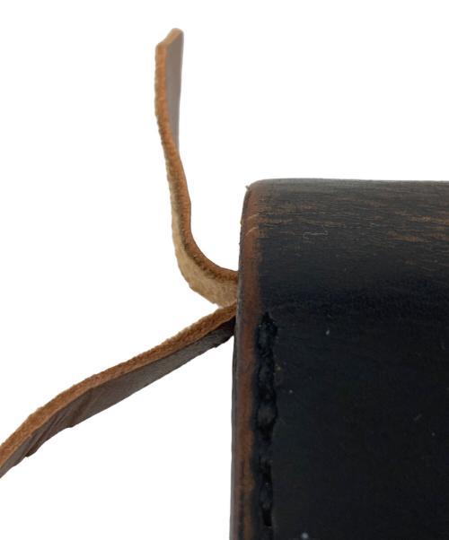 RUDE GALLERY BLACK REBEL（ルードギャラリー ブラックレーベル）RUDE GALLERY BLACK REBEL (ルードギャラリー ブラックレーベル) レザー2つ折り財布 ブラックの古着・服飾アイテム