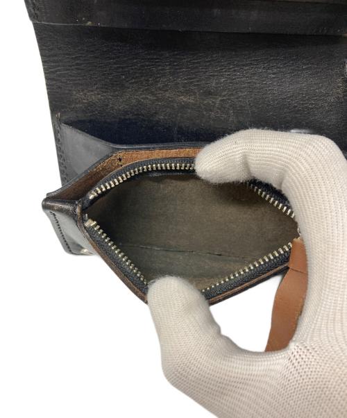 RUDE GALLERY BLACK REBEL（ルードギャラリー ブラックレーベル）RUDE GALLERY BLACK REBEL (ルードギャラリー ブラックレーベル) レザー2つ折り財布 ブラックの古着・服飾アイテム