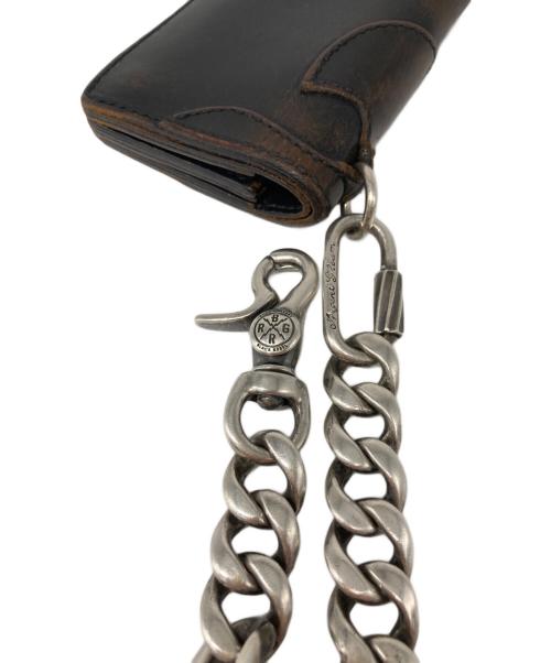 RUDE GALLERY BLACK REBEL（ルードギャラリー ブラックレーベル）RUDE GALLERY BLACK REBEL (ルードギャラリー ブラックレーベル) レザー2つ折り財布 ブラックの古着・服飾アイテム