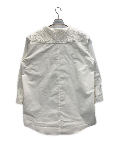 TOGA PULLA（トーガ プルラ）TOGA PULLA (トーガ プルラ) LACE BOAT NECK SHIRT ホワイト サイズ:38の古着・服飾アイテム