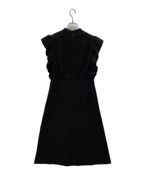 BORDERS at BALCONY（ボーダーズアットバルコニー）BORDERS at BALCONY (ボーダーズアットバルコニー) BALLOON FRILL SLEEVE DRESS ブラック サイズ:36の古着・服飾アイテム