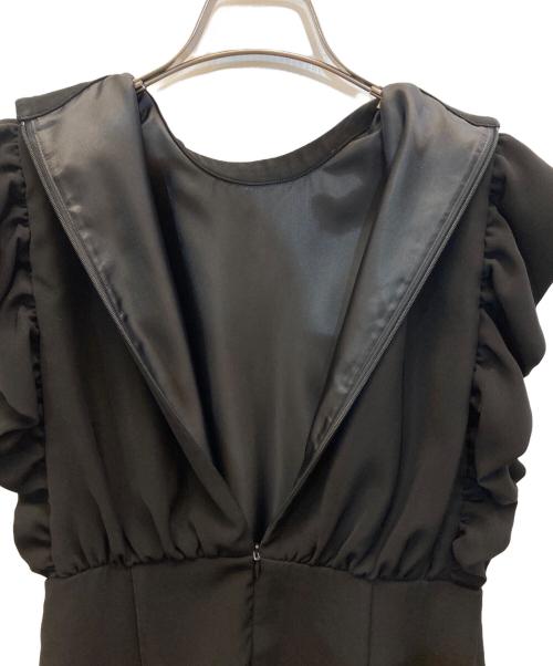 BORDERS at BALCONY（ボーダーズアットバルコニー）BORDERS at BALCONY (ボーダーズアットバルコニー) BALLOON FRILL SLEEVE DRESS ブラック サイズ:36の古着・服飾アイテム