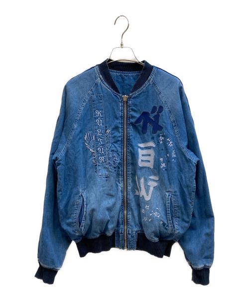 DIESEL（ディーゼル）DIESEL (ディーゼル) 刺繍デニムスカジャン インディゴ サイズ:Mの古着・服飾アイテム