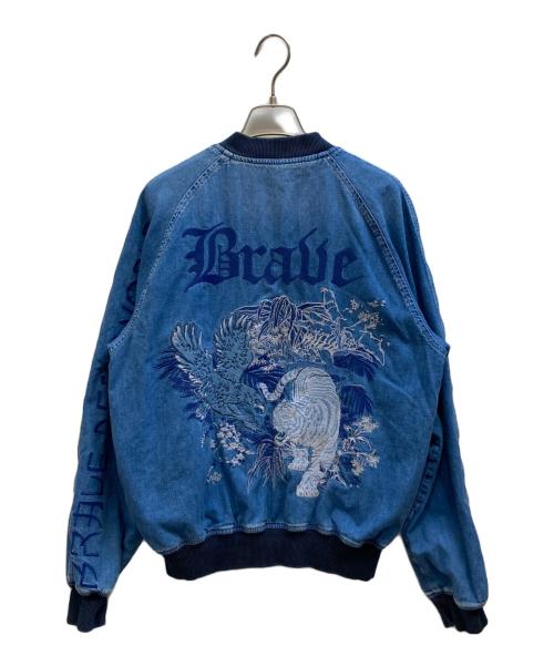 DIESEL（ディーゼル）DIESEL (ディーゼル) 刺繍デニムスカジャン インディゴ サイズ:Mの古着・服飾アイテム