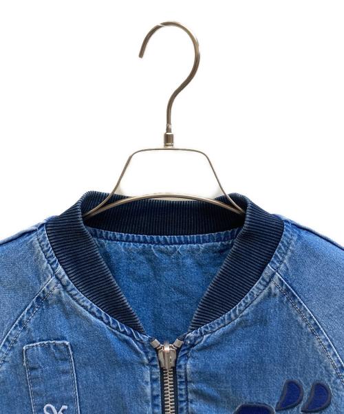 DIESEL（ディーゼル）DIESEL (ディーゼル) 刺繍デニムスカジャン インディゴ サイズ:Mの古着・服飾アイテム
